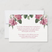 葬儀サンキューカード |アンティークティーバラ サンキューカード (裏面)