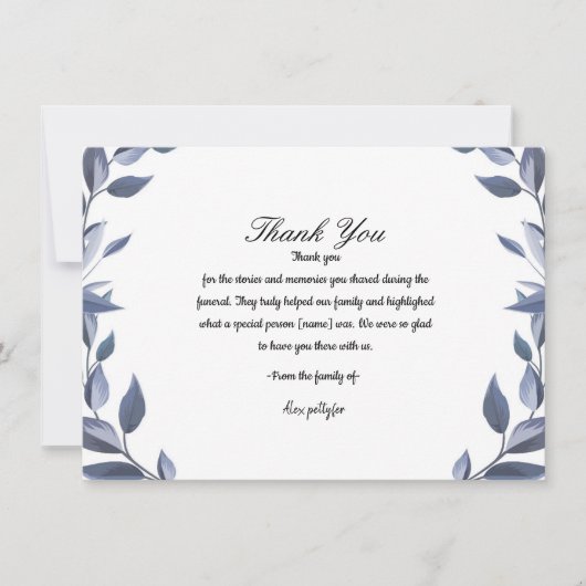 葬儀サンキューカード サンキューカード (正面)