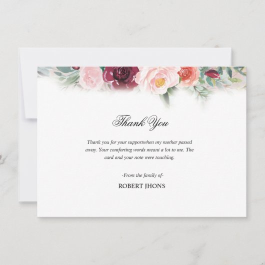 葬儀サンキューカード サンキューカード (正面)