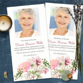 葬儀サンキューカード |ソフト花模様 サンキューカード