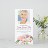 葬儀サンキューカード |ソフト花模様 サンキューカード (スタンド正面)