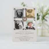 葬儀サンキューカード |フレーム付きフォトメモリ。 (スタンド正面)