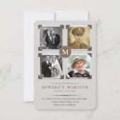 葬儀サンキューカード |フレーム付きフォトメモリ。 (正面)