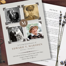 葬儀サンキューカード |フレーム付きフォトメモリ。