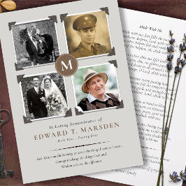 葬儀サンキューカード |フレーム付きフォトメモリ。