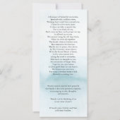 葬儀サンキューカード |ブルーウォーター洗剤1 (裏面)