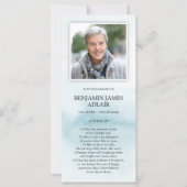 葬儀サンキューカード |ブルーウォーター洗剤1 (正面)