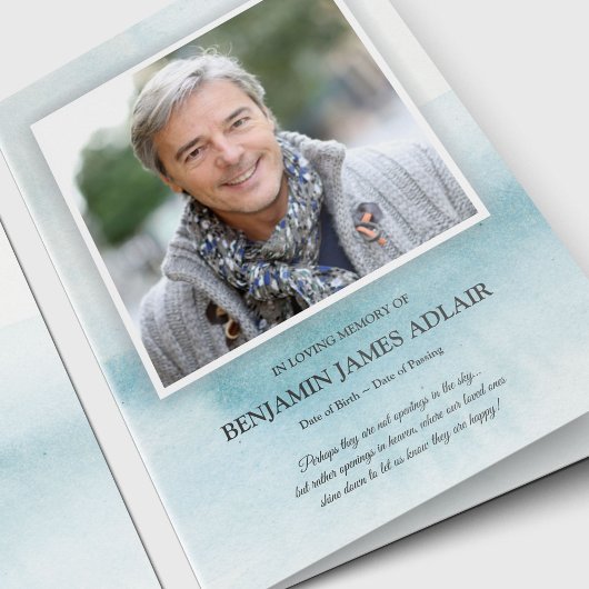 葬儀サンキューカード |ブルーウォーター サンキューカード