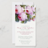 葬儀サンキューカード |ボタニカルバラ&クロス サンキューカード (正面)