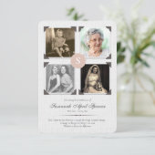 葬儀サンキューカード |メモリ赤面。 (スタンド正面)