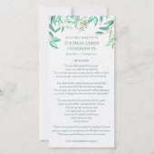 葬儀サンキューカード |ユーカリ葉 サンキューカード (正面)