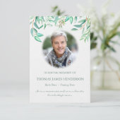 葬儀サンキューカード |ユーカリ1 招待状 (スタンド正面)