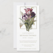 葬儀サンキューカード |ヴィンテージチューリップ サンキューカード (正面)