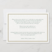 葬儀サンキューカード |ヴィンテージピンクローズ 招待状 (裏面)