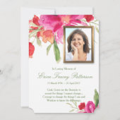 葬儀サンキューカード |写真の水彩 サンキューカード (正面)