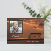葬儀サンキューカード |写真を含むサンセット サンキューカード (スタンド正面)