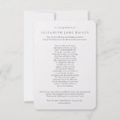 葬儀サンキューカード |単エレガントに (裏面)