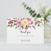 葬儀サンキューカード |平和な花模様 サンキューカード (スタンド正面)