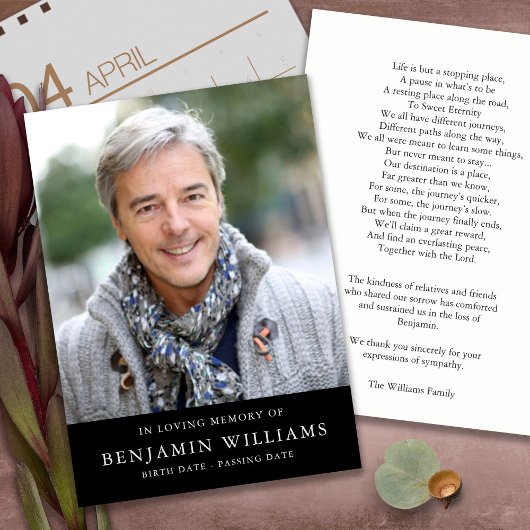 葬儀サンキューカード |愛する人の思い出3 サンキューカード