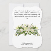 葬儀サンキューカード – 感謝の気持ちで (正面)