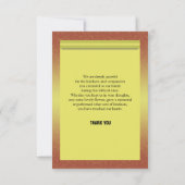 葬儀サンキューカード 招待状 (裏面)