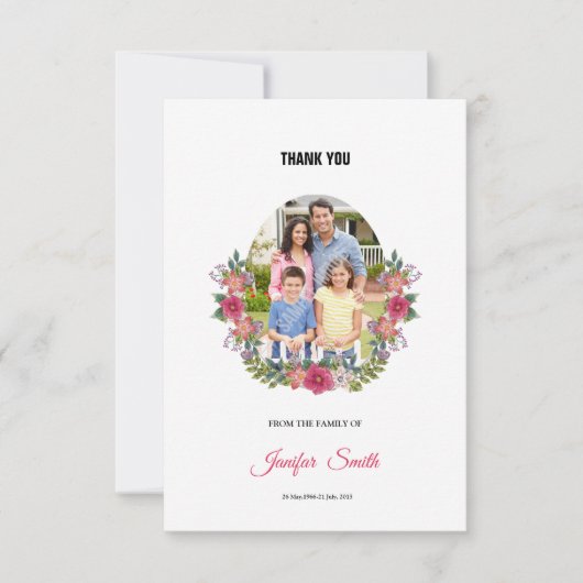 葬儀サンキューカード 招待状 (正面)