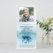 葬儀サンキューカード |水彩ウォッシュ&フラワー (スタンド正面)