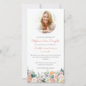 葬儀サンキューカード |水彩バラ写真 サンキューカード (正面)