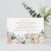 葬儀サンキューカード |水彩バラ サンキューカード (スタンド正面)