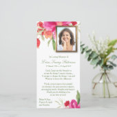 葬儀サンキューカード |水彩フローラ写真1 サンキューカード (スタンド正面)