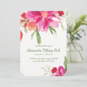 葬儀サンキューカード |水彩花模様注 サンキューカード (スタンド正面)