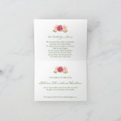 葬儀サンキューカード |水彩花模様4 サンキューカード (内部)