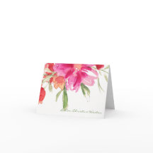 葬儀サンキューカード |水彩花模様4