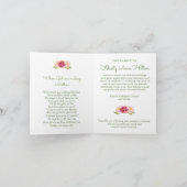 葬儀サンキューカード |水彩花模様5 サンキューカード (内部)