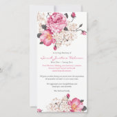 葬儀サンキューカード |甘いヴィンテージバラ サンキューカード (正面)