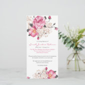 葬儀サンキューカード |甘いヴィンテージバラ サンキューカード (スタンド正面)