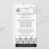 葬儀サンキューカード |私たちのハートの交響曲 サンキューカード (正面)