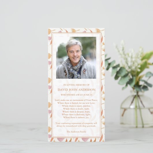 葬儀サンキューカード |秋の暖かさ サンキューカード (スタンド正面)