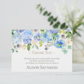 葬儀サンキューカード |穏やかな水彩フローラ サンキューカード (スタンド正面)