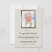 葬儀サンキューカード |美しい開花 サンキューカード (裏面)