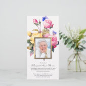 葬儀サンキューカード |蝶とバラ サンキューカード (スタンド正面)