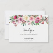 葬儀サンキューカード |霜の降りたバラ サンキューカード (正面)