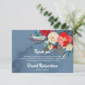 葬儀サンキューカード | ScandiフローラBoho サンキューカード (スタンド正面)