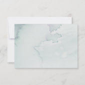 葬儀サンキューバタフライボタニカルグリーン サンキューカード (裏面)