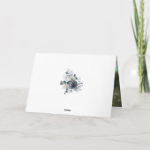 葬儀サンキューブルーウォーター色フローラ |写真 サンキューカード (裏面)