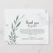 葬儀サンキューボタニカルグリーンつる植物 サンキューカード (正面)