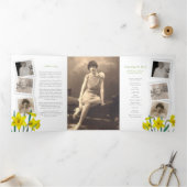 葬儀サービス春黄色の水仙の写真 三つ折りプログラム (内部)