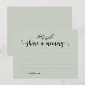 葬儀サービス、セージテーマ、共有メモリカード ポストカード (正面/裏面)