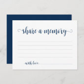 葬儀サービス、ネイビーブルー、共有メモリカード ポストカード (正面/裏面)