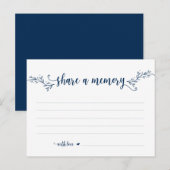 葬儀サービス、ネイビーブルー、共有メモリカード ポストカード (正面/裏面)